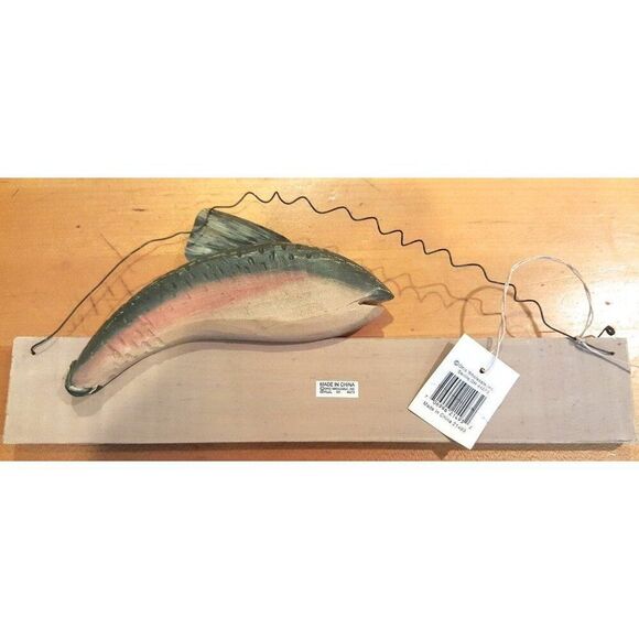 Come Early Fish Late Wooden Sign Wall Plaque Fisherman Fathers Day Man Cave - Picture 4 of 5